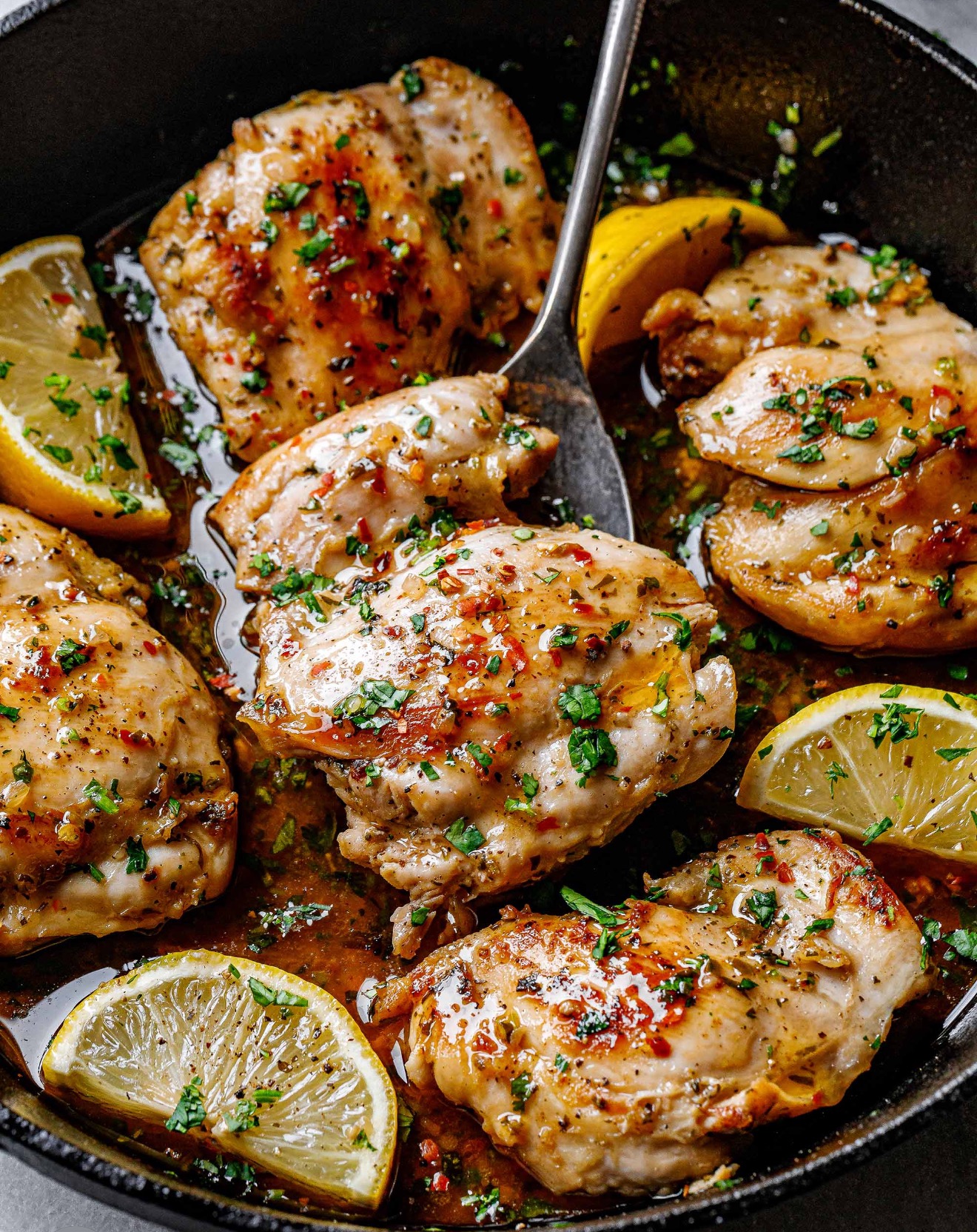 Lemon herb chicken thighs